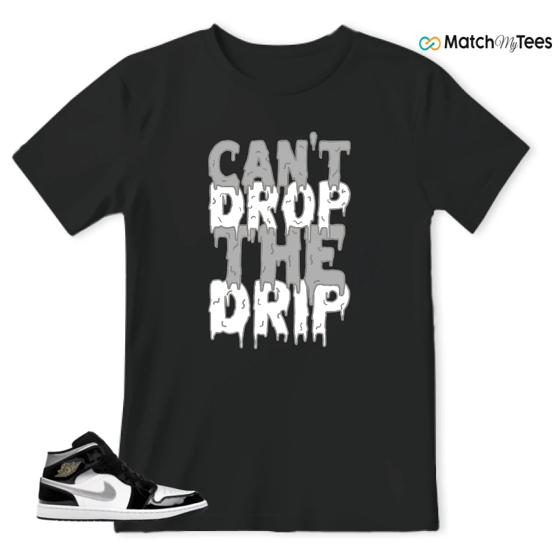 NIKE AIR JORDAN 1 MID SE BLACK WHITE SNEAKER Matching Tees t-shirt