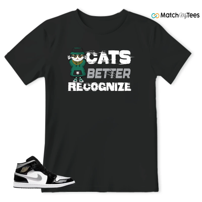 NIKE AIR JORDAN 1 MID SE BLACK WHITE SNEAKER Matching Tees t-shirt