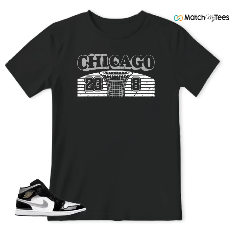 NIKE AIR JORDAN 1 MID SE BLACK WHITE SNEAKER Matching Tees t-shirt