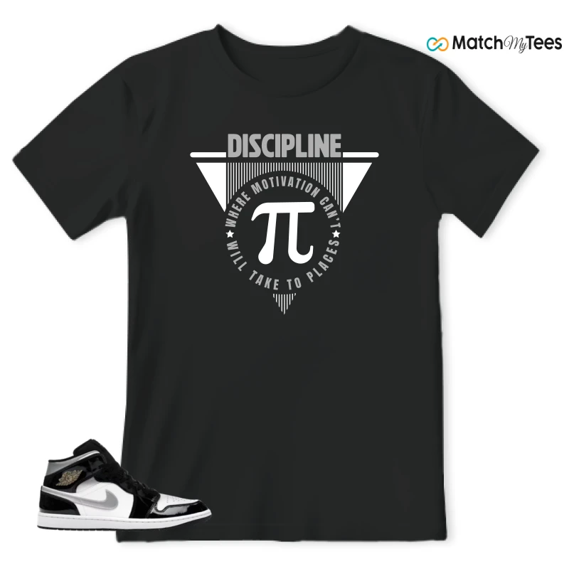 NIKE AIR JORDAN 1 MID SE BLACK WHITE SNEAKER Matching Tees t-shirt