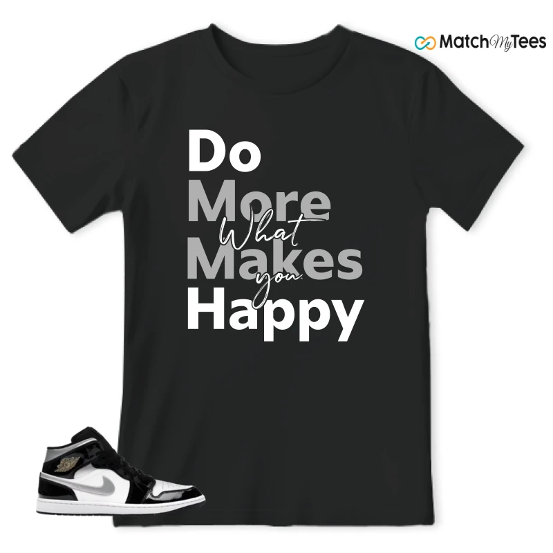 NIKE AIR JORDAN 1 MID SE BLACK WHITE SNEAKER Matching Tees t-shirt