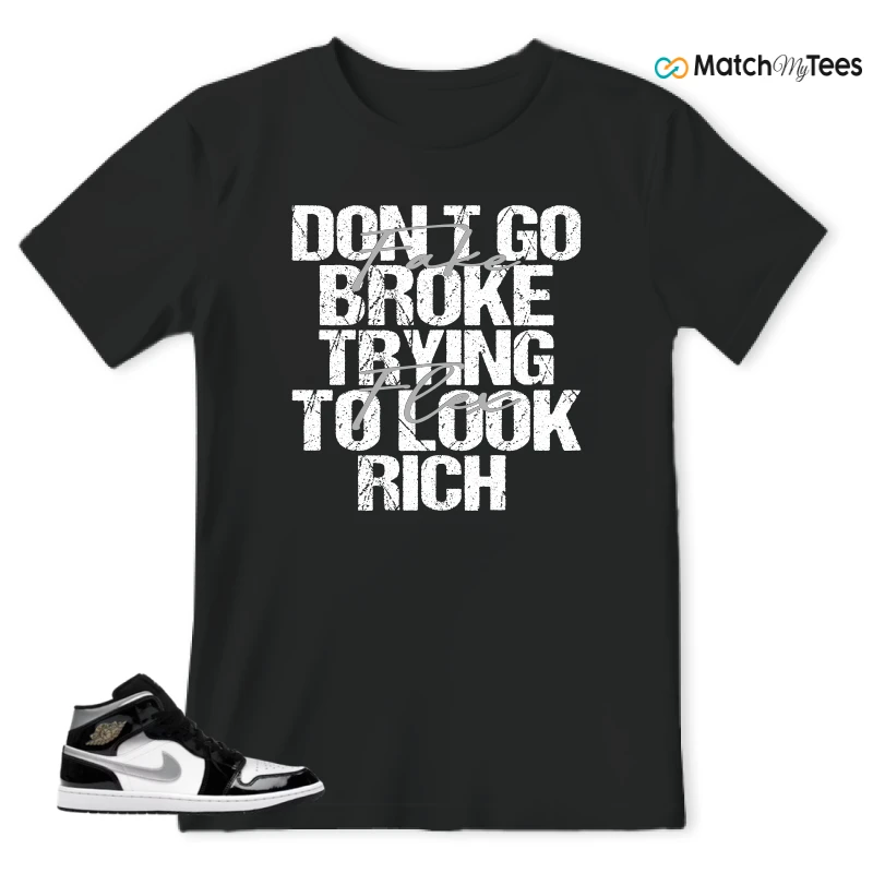 NIKE AIR JORDAN 1 MID SE BLACK WHITE SNEAKER Matching Tees t-shirt