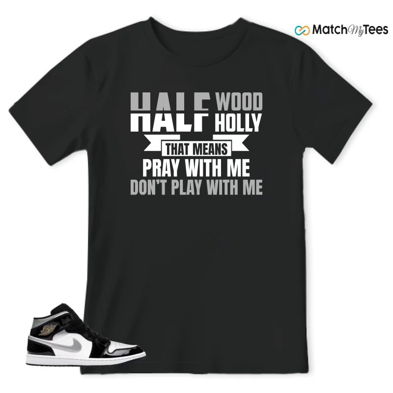 NIKE AIR JORDAN 1 MID SE BLACK WHITE SNEAKER Matching Tees t-shirt