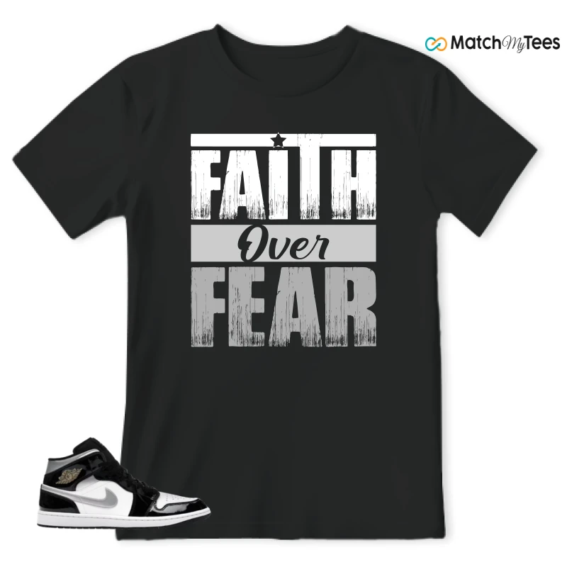 NIKE AIR JORDAN 1 MID SE BLACK WHITE SNEAKER Matching Tees t-shirt