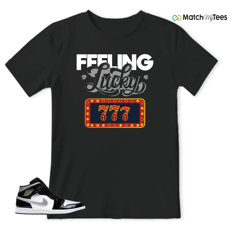 NIKE AIR JORDAN 1 MID SE BLACK WHITE SNEAKER Matching Tees t-shirt