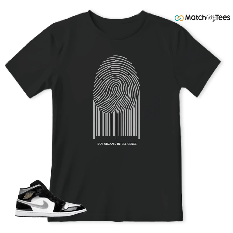 NIKE AIR JORDAN 1 MID SE BLACK WHITE SNEAKER Matching Tees t-shirt