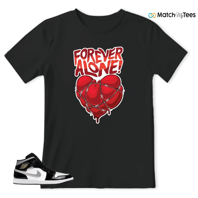NIKE AIR JORDAN 1 MID SE BLACK WHITE SNEAKER Matching Tees t-shirt