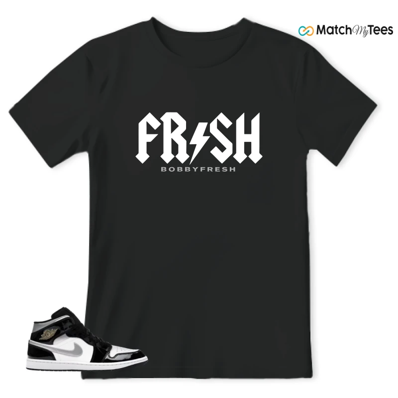 NIKE AIR JORDAN 1 MID SE BLACK WHITE SNEAKER Matching Tees t-shirt