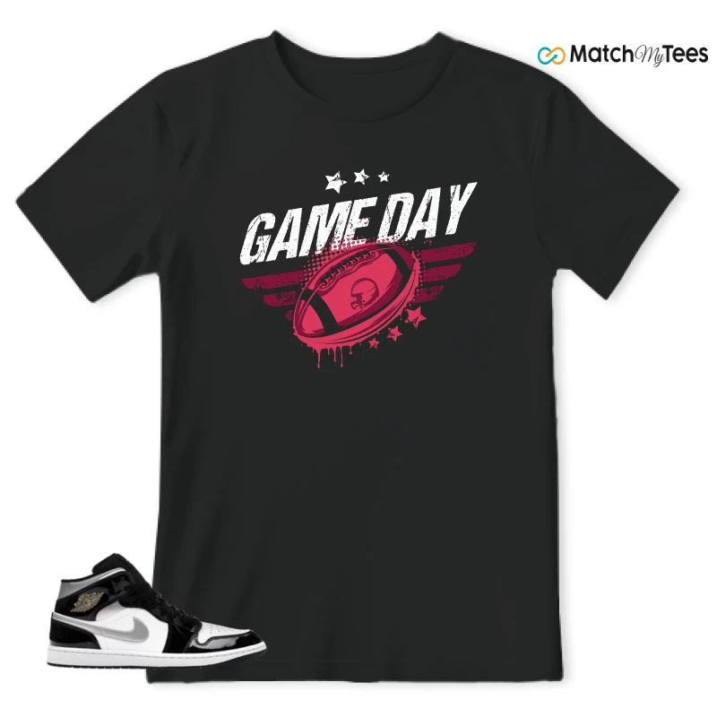 NIKE AIR JORDAN 1 MID SE BLACK WHITE SNEAKER Matching Tees t-shirt