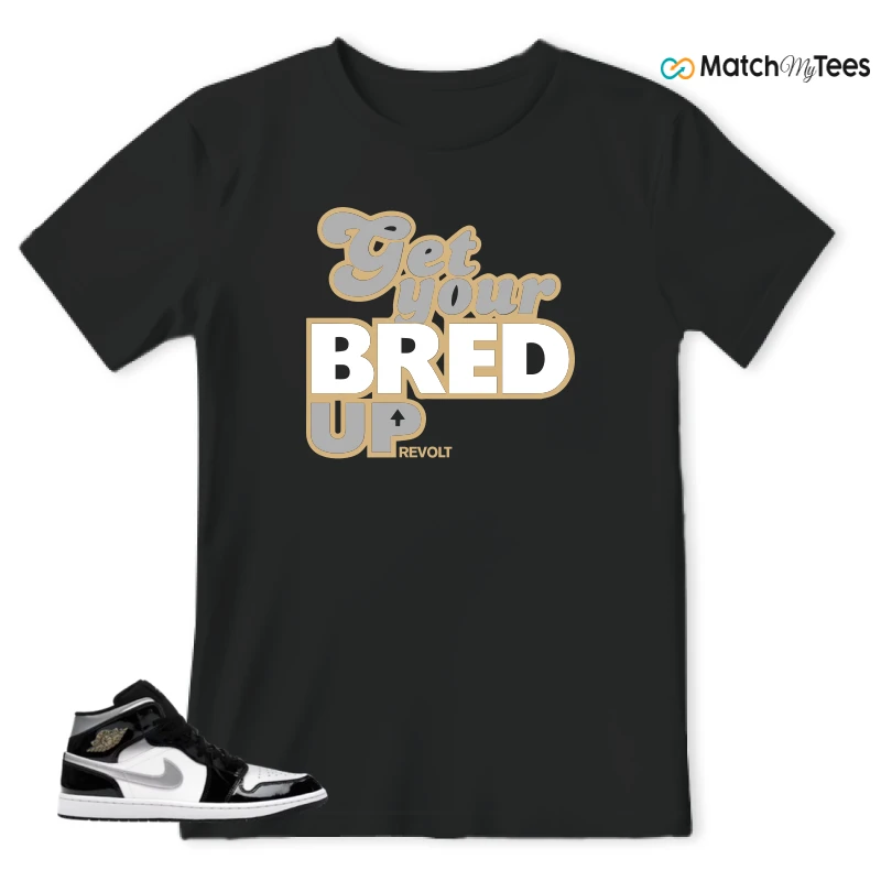 NIKE AIR JORDAN 1 MID SE BLACK WHITE SNEAKER Matching Tees t-shirt