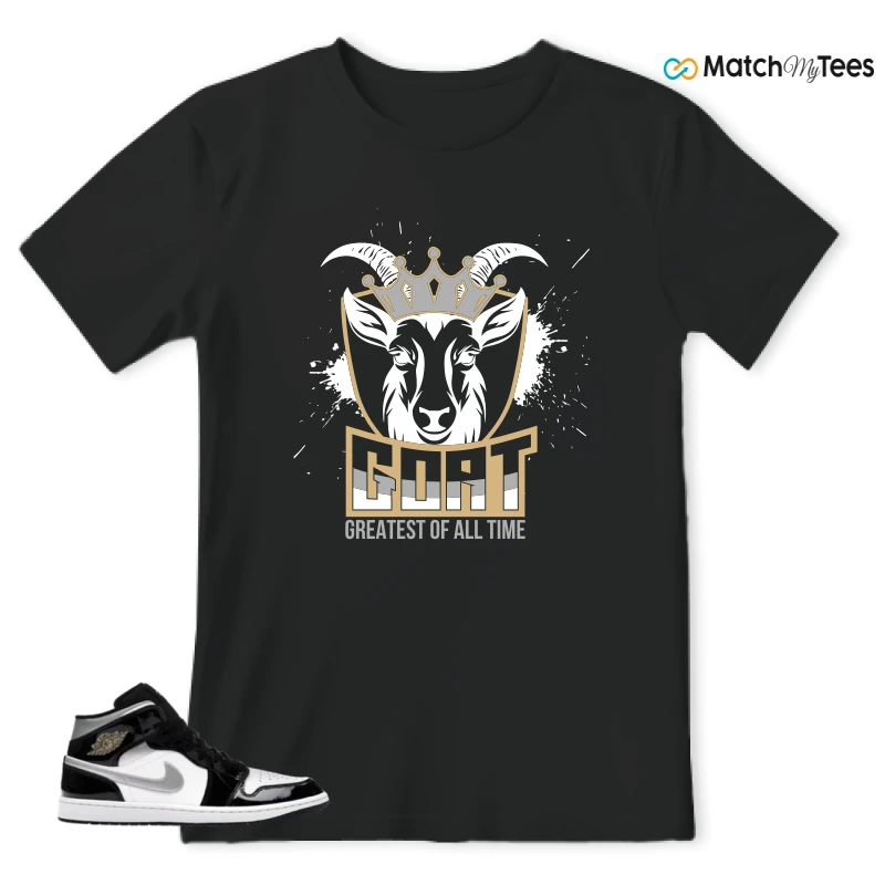 NIKE AIR JORDAN 1 MID SE BLACK WHITE SNEAKER Matching Tees t-shirt