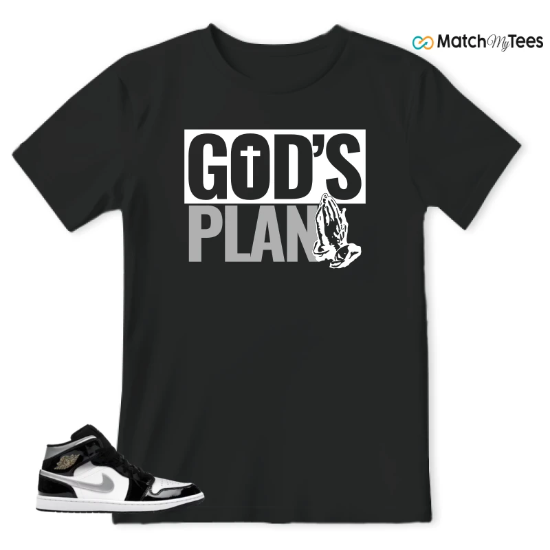 NIKE AIR JORDAN 1 MID SE BLACK WHITE SNEAKER Matching Tees t-shirt