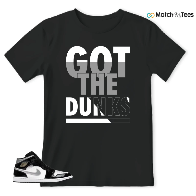 NIKE AIR JORDAN 1 MID SE BLACK WHITE SNEAKER Matching Tees t-shirt
