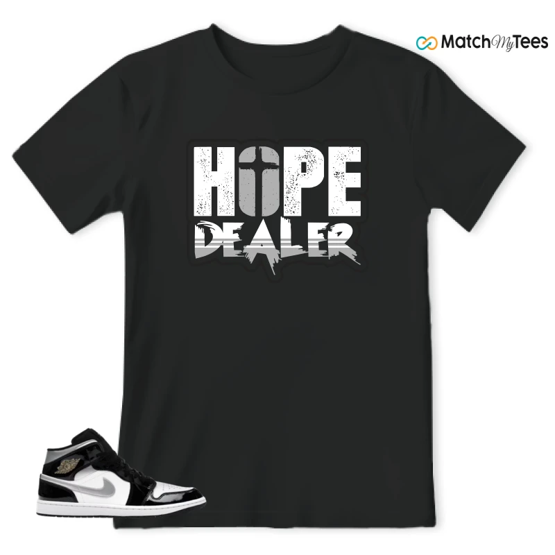 NIKE AIR JORDAN 1 MID SE BLACK WHITE SNEAKER Matching Tees t-shirt