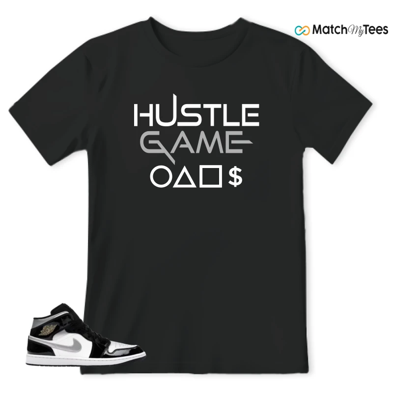 NIKE AIR JORDAN 1 MID SE BLACK WHITE SNEAKER Matching Tees t-shirt