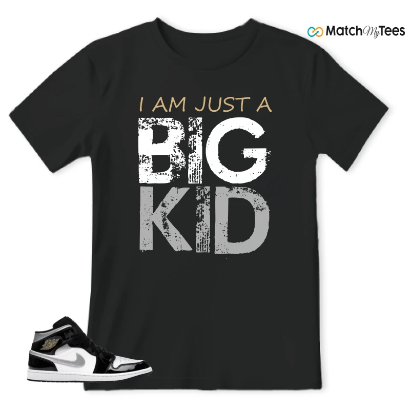 NIKE AIR JORDAN 1 MID SE BLACK WHITE SNEAKER Matching Tees t-shirt
