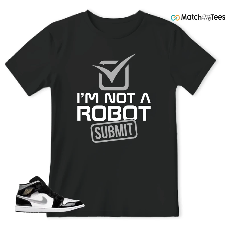 NIKE AIR JORDAN 1 MID SE BLACK WHITE SNEAKER Matching Tees t-shirt