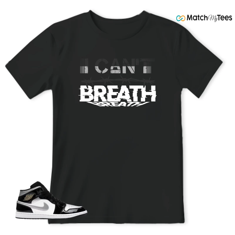 NIKE AIR JORDAN 1 MID SE BLACK WHITE SNEAKER Matching Tees t-shirt