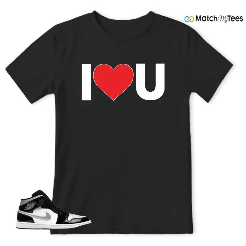 NIKE AIR JORDAN 1 MID SE BLACK WHITE SNEAKER Matching Tees t-shirt