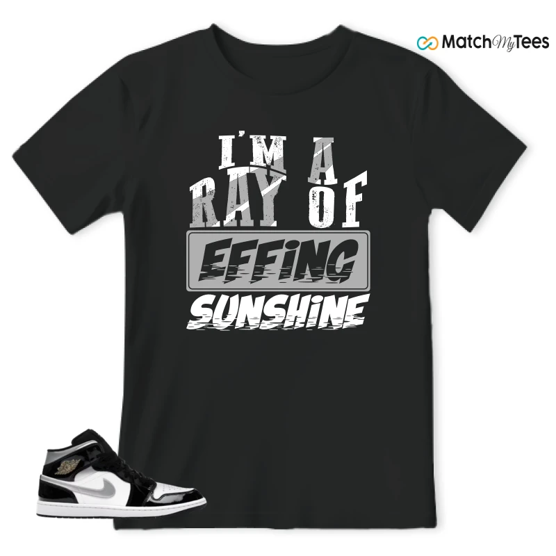 NIKE AIR JORDAN 1 MID SE BLACK WHITE SNEAKER Matching Tees t-shirt