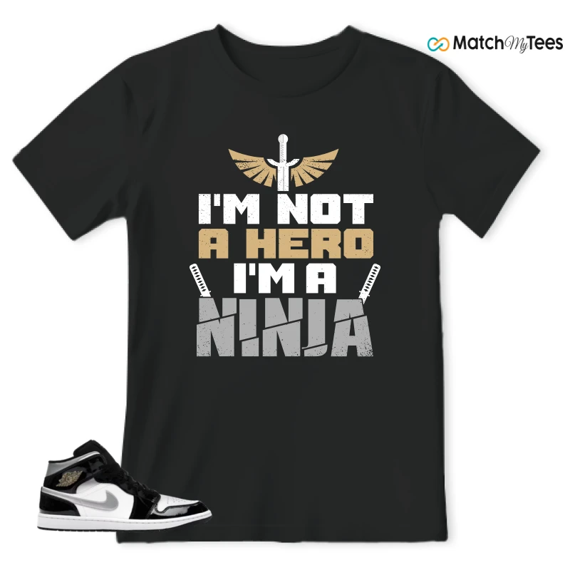 NIKE AIR JORDAN 1 MID SE BLACK WHITE SNEAKER Matching Tees t-shirt