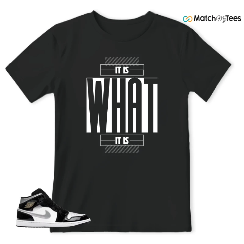 NIKE AIR JORDAN 1 MID SE BLACK WHITE SNEAKER Matching Tees t-shirt