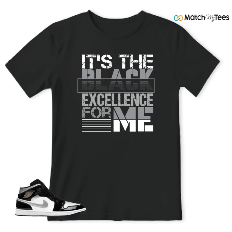 NIKE AIR JORDAN 1 MID SE BLACK WHITE SNEAKER Matching Tees t-shirt
