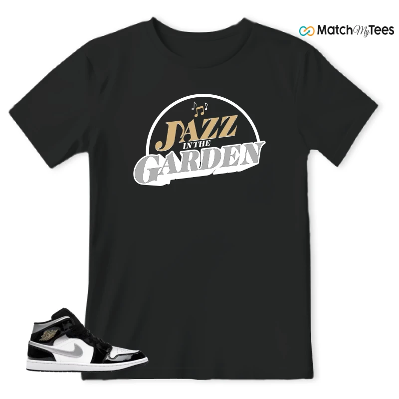 NIKE AIR JORDAN 1 MID SE BLACK WHITE SNEAKER Matching Tees t-shirt