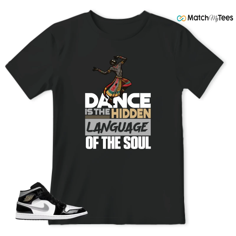 NIKE AIR JORDAN 1 MID SE BLACK WHITE SNEAKER Matching Tees t-shirt