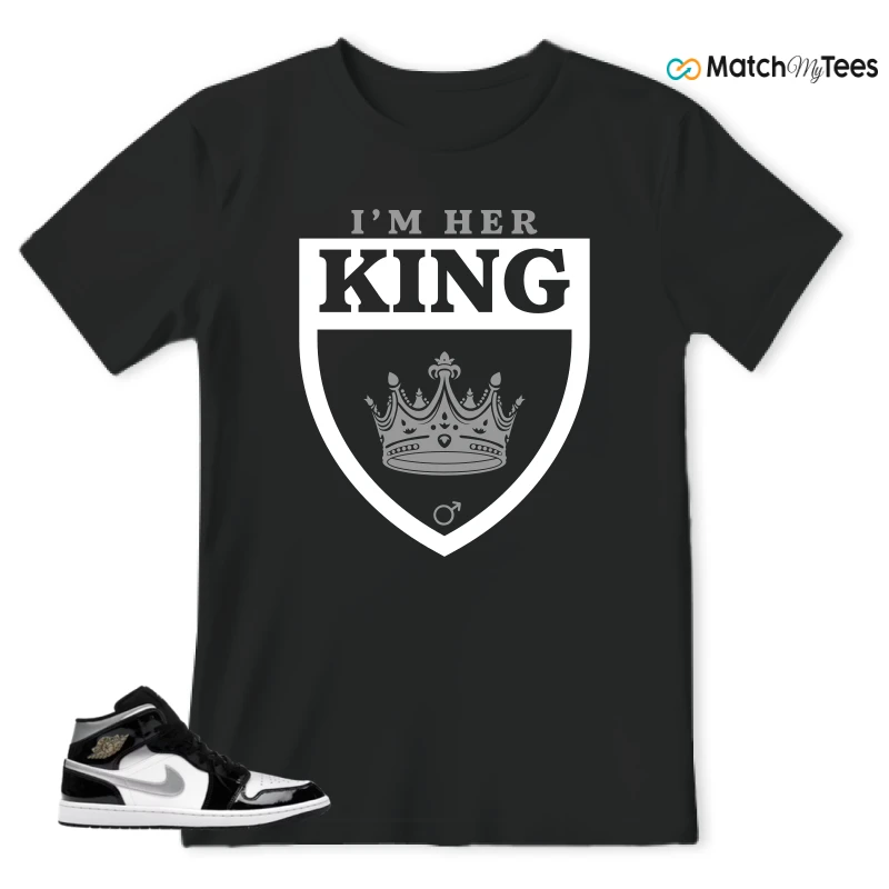 NIKE AIR JORDAN 1 MID SE BLACK WHITE SNEAKER Matching Tees t-shirt