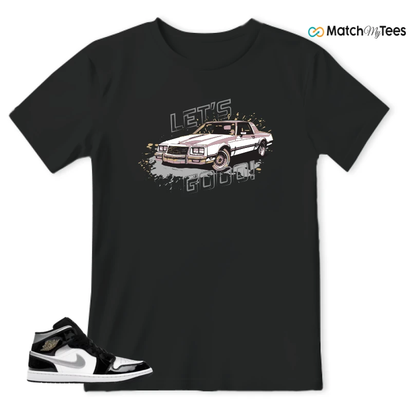NIKE AIR JORDAN 1 MID SE BLACK WHITE SNEAKER Matching Tees t-shirt