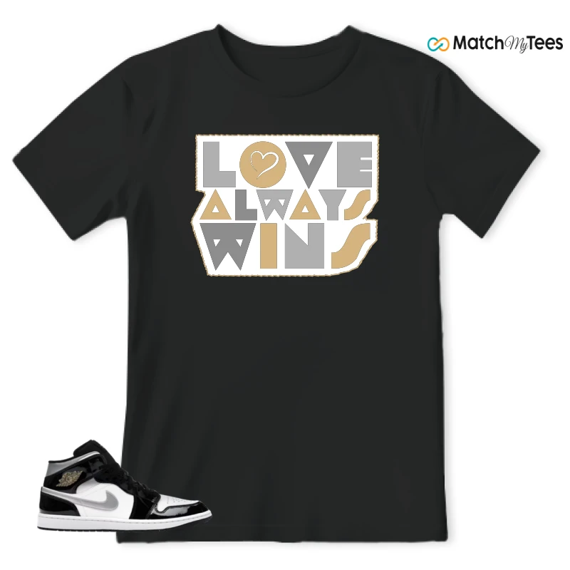 NIKE AIR JORDAN 1 MID SE BLACK WHITE SNEAKER Matching Tees t-shirt