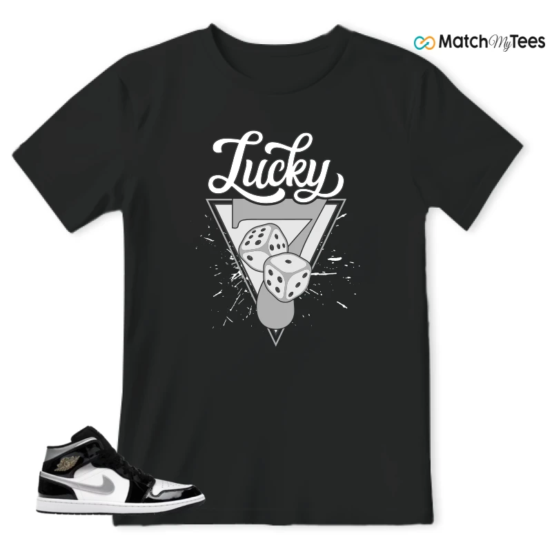 NIKE AIR JORDAN 1 MID SE BLACK WHITE SNEAKER Matching Tees t-shirt