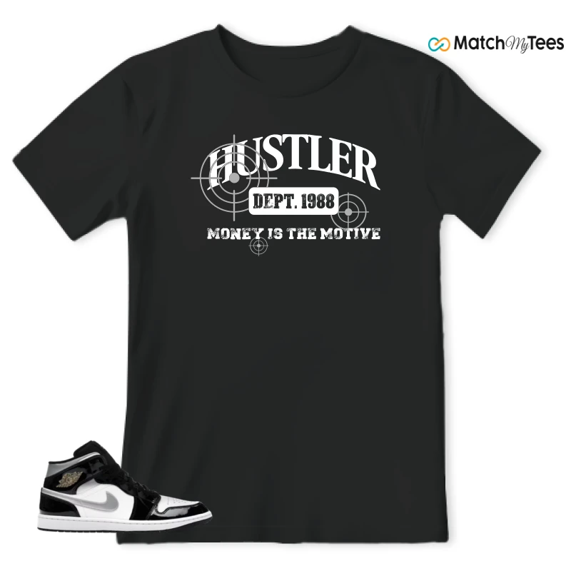 NIKE AIR JORDAN 1 MID SE BLACK WHITE SNEAKER Matching Tees t-shirt