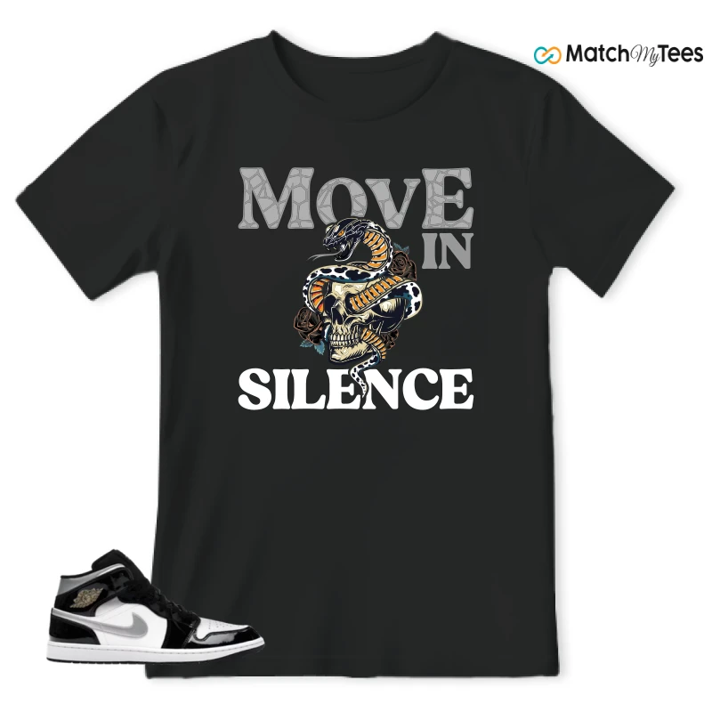 NIKE AIR JORDAN 1 MID SE BLACK WHITE SNEAKER Matching Tees t-shirt