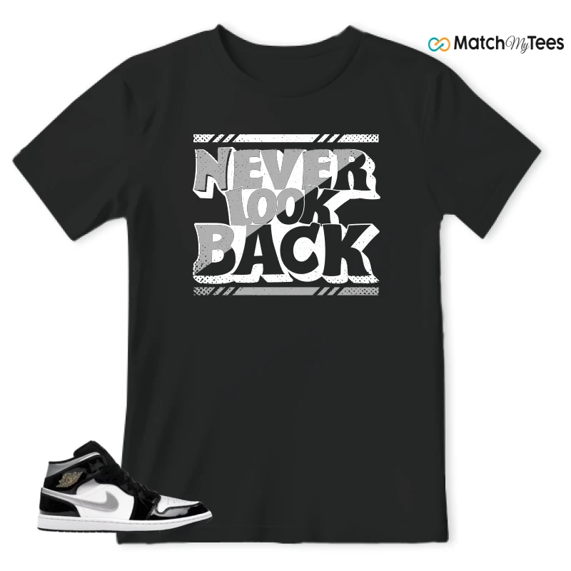 NIKE AIR JORDAN 1 MID SE BLACK WHITE SNEAKER Matching Tees t-shirt