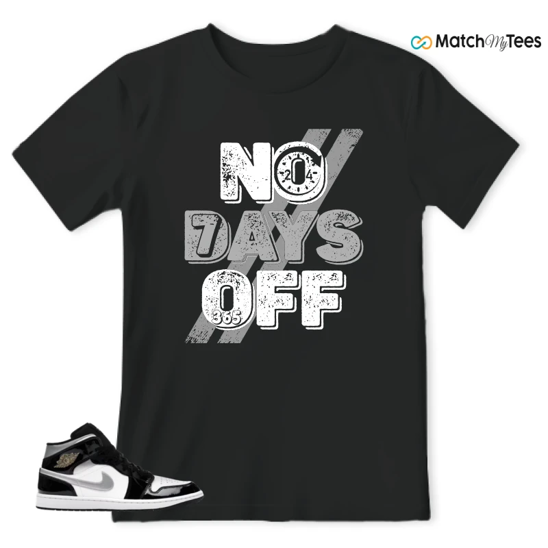 NIKE AIR JORDAN 1 MID SE BLACK WHITE SNEAKER Matching Tees t-shirt