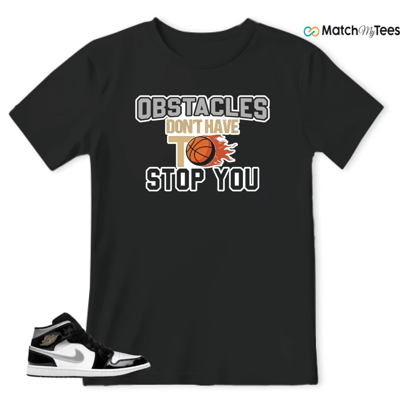 NIKE AIR JORDAN 1 MID SE BLACK WHITE SNEAKER Matching Tees t-shirt