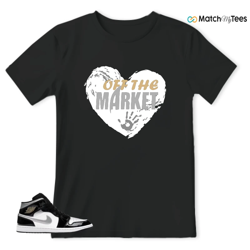 NIKE AIR JORDAN 1 MID SE BLACK WHITE SNEAKER Matching Tees t-shirt