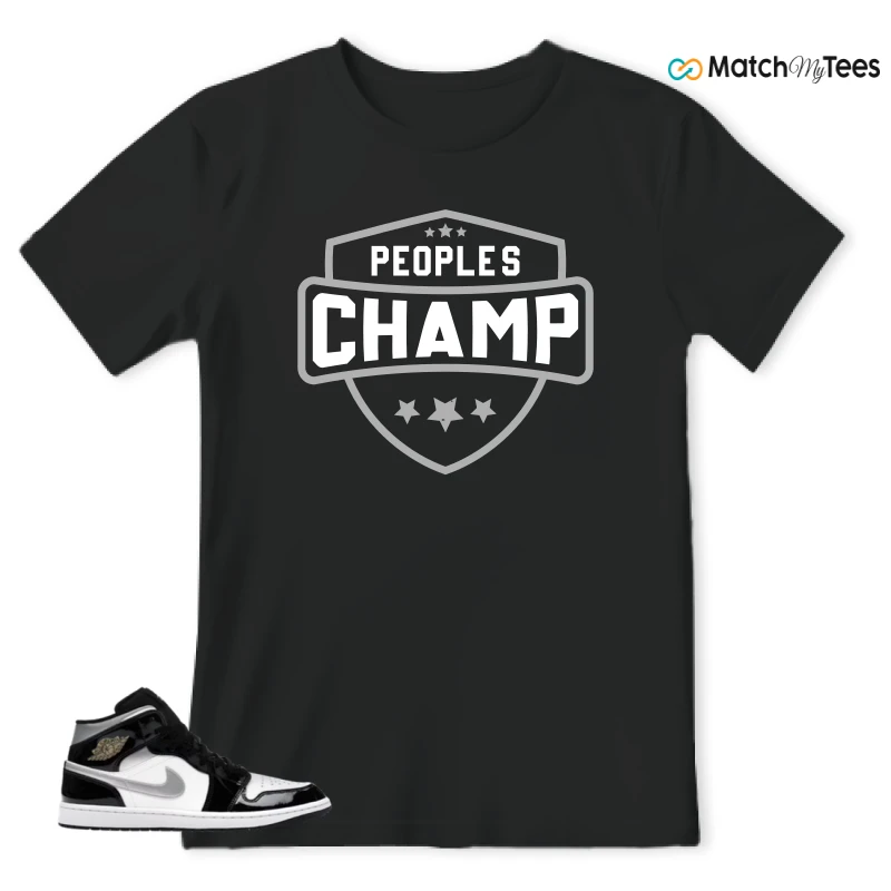 NIKE AIR JORDAN 1 MID SE BLACK WHITE SNEAKER Matching Tees t-shirt