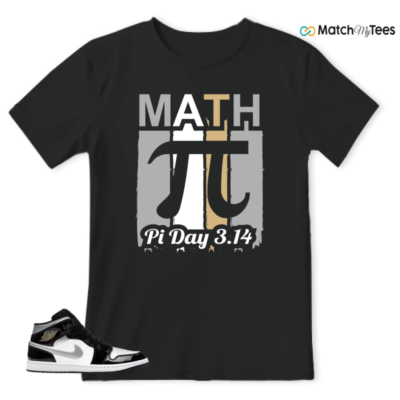NIKE AIR JORDAN 1 MID SE BLACK WHITE SNEAKER Matching Tees t-shirt