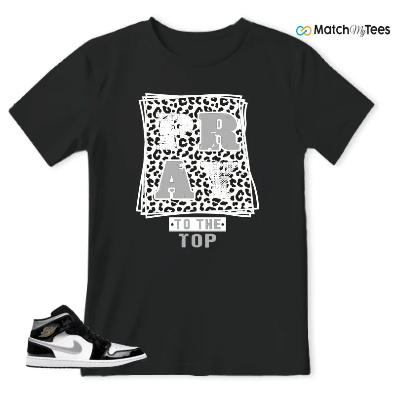 NIKE AIR JORDAN 1 MID SE BLACK WHITE SNEAKER Matching Tees t-shirt