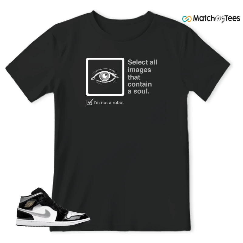 NIKE AIR JORDAN 1 MID SE BLACK WHITE SNEAKER Matching Tees t-shirt