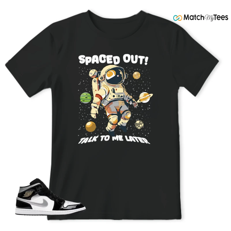 NIKE AIR JORDAN 1 MID SE BLACK WHITE SNEAKER Matching Tees t-shirt