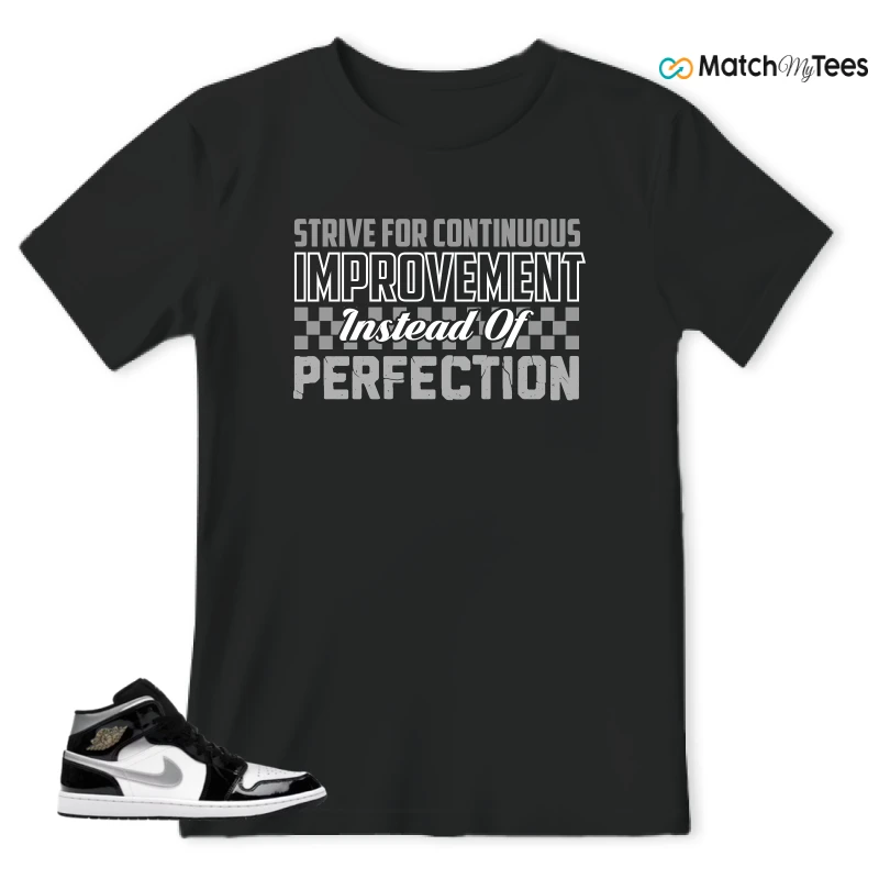 NIKE AIR JORDAN 1 MID SE BLACK WHITE SNEAKER Matching Tees t-shirt