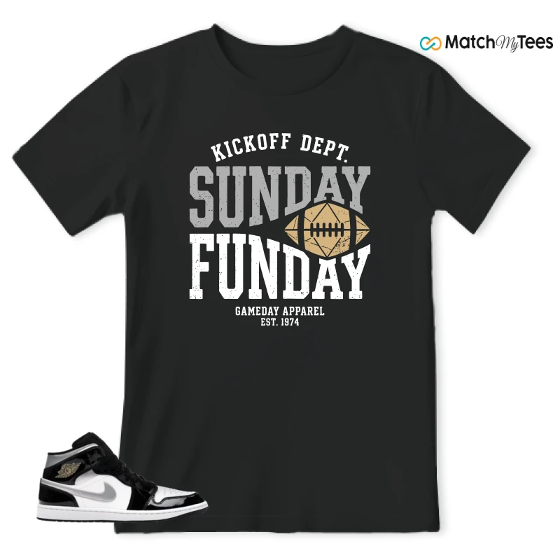 Sunday Black matching T-shirt T-shirt
