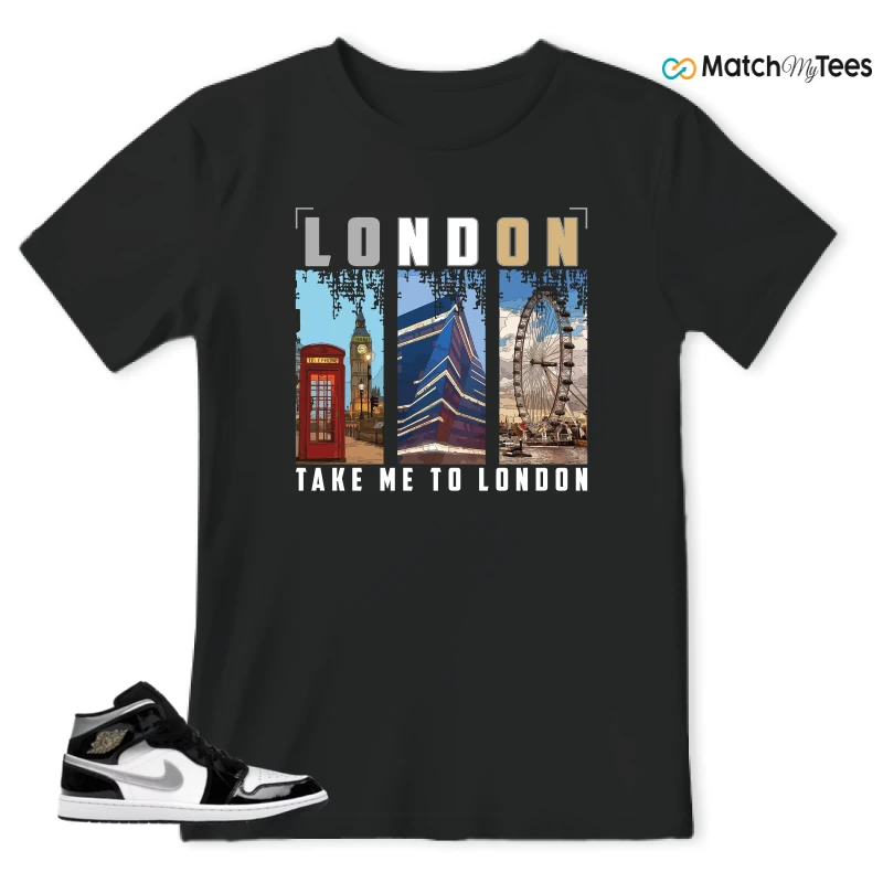 NIKE AIR JORDAN 1 MID SE BLACK WHITE SNEAKER Matching Tees t-shirt