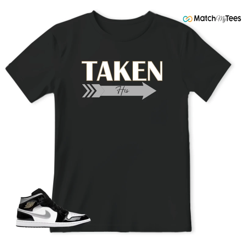 NIKE AIR JORDAN 1 MID SE BLACK WHITE SNEAKER Matching Tees t-shirt