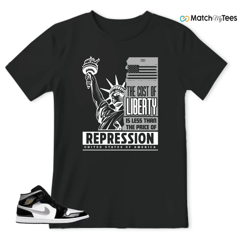 NIKE AIR JORDAN 1 MID SE BLACK WHITE SNEAKER Matching Tees t-shirt