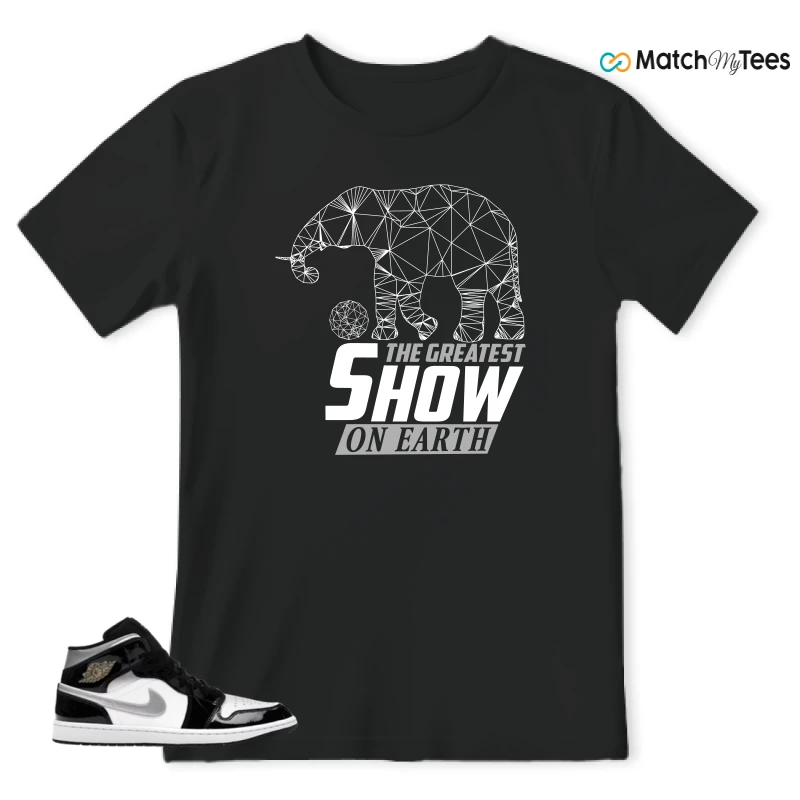 NIKE AIR JORDAN 1 MID SE BLACK WHITE SNEAKER Matching Tees t-shirt